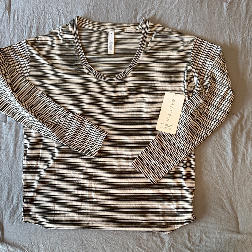 Athleta Cloudlight Stratus Striped Top NWT